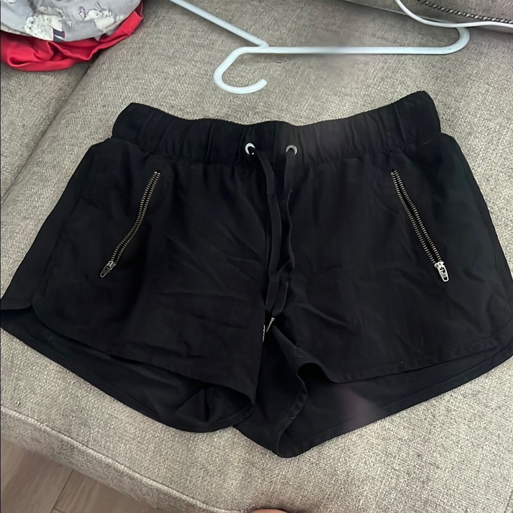 Athleta Black Athletic Shorts with Elastic Waistband